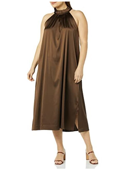 The Drop Women's Arlette Silky Stretch Halter Maxi Dress