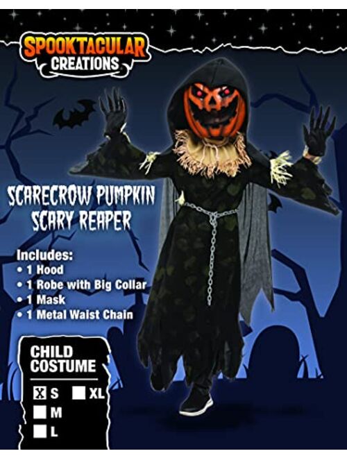 Spooktacular Creations Halloween Child Unisex Wicked Pumpkin costume Set, Scary Pumpkin Kids costume for Halloween Cosplay