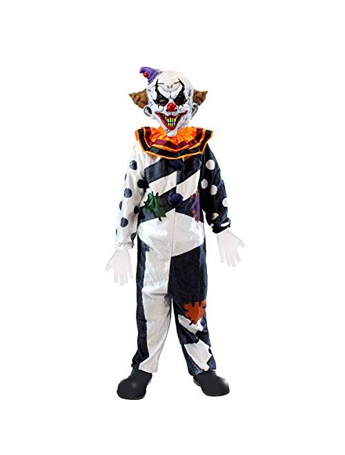 Spooktacular Creations Scary Clown Costume Kids Deluxe Set for Halloween Dress Up Party, Role Play and Carnival Cosplay