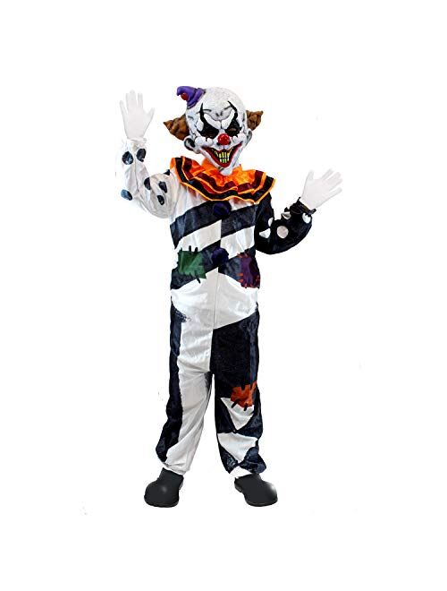 Spooktacular Creations Scary Clown Costume Kids Deluxe Set for Halloween Dress Up Party, Role Play and Carnival Cosplay