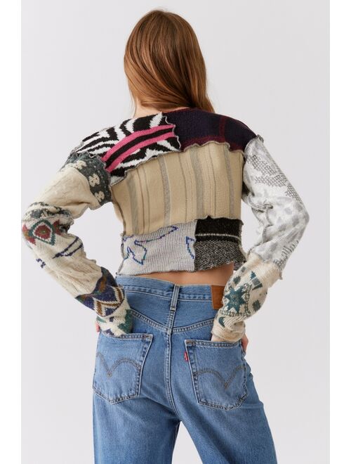 Urban Renewal Remade Pieced Cropped Sweater