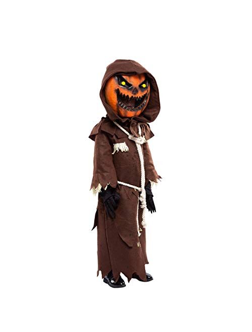 Spooktacular Creations Scary Scarecrow Pumpkin Bobble Head Costume w/Pumpkin Halloween Mask for Kids Role-Playing