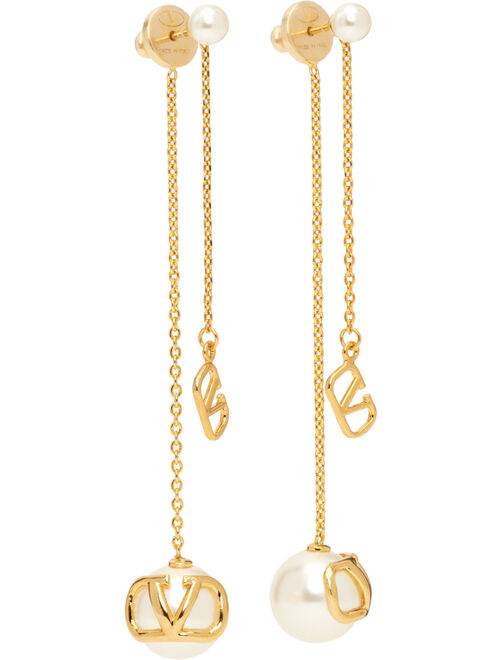 VALENTINO GARAVANI Gold Pearl Earrings