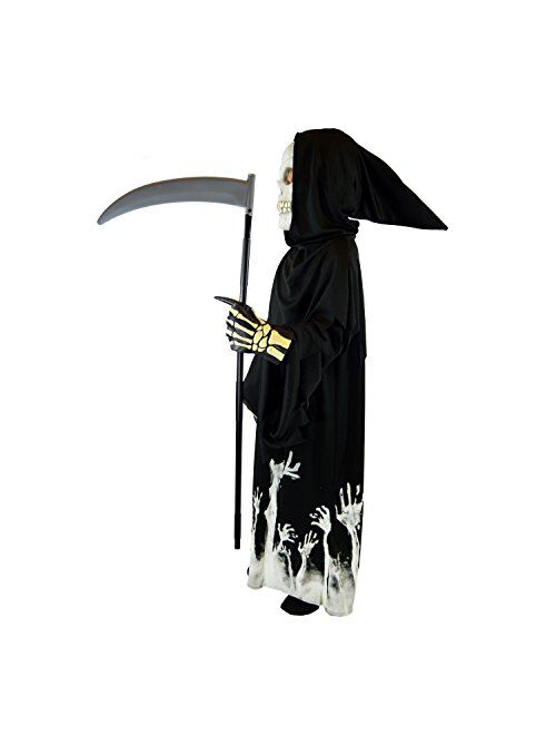Spooktacular Creations Kids Grim Reaper Glow in the Dark Deluxe Phantom Costume