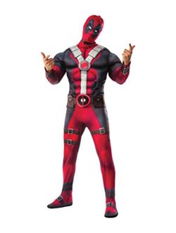 Marvel Rubie's Men's Deadpool Deluxe Muscle Chest Costume and Mask