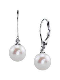 Freshwater Cultured Pearl Earrings for Women with 14K Gold Leverbacks in AAAA Quality - THE PEARL SOURCE