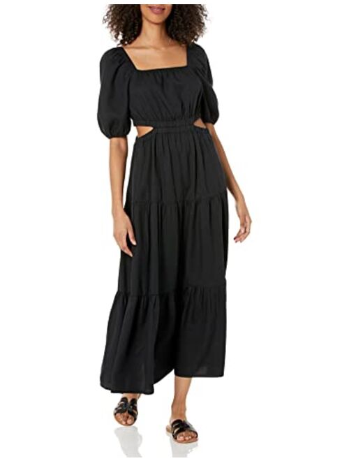 The Drop Women's Anaya Square Neck Cut-out Tiered Maxi Dress