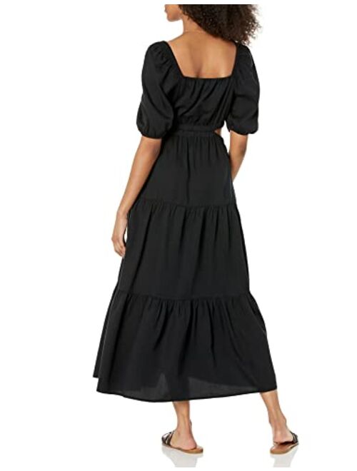 The Drop Women's Anaya Square Neck Cut-out Tiered Maxi Dress