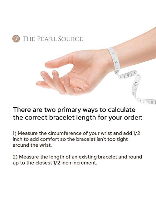 THE PEARL SOURCE 14K Gold AAA Quality Round Pink Freshwater Cultured Pearl Bracelet for Women