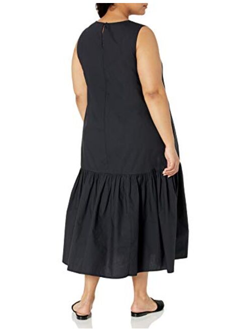 The Drop Women's Ilana Loose Sleeveless Wide-Hem Poplin Maxi Dress
