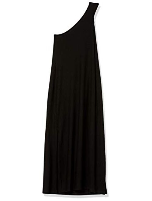 The Drop Women's Mickey Loose-fit One-shoulder Cutout Rib Knit Maxi Dress