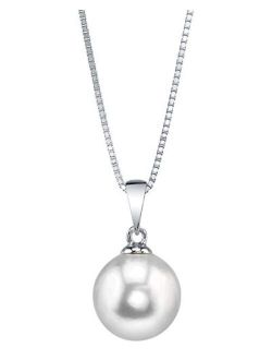 White Freshwater Pearl Pendant Sydney Necklace for Women - Cultured Pearl Necklace | Single Pearl Necklace for Women with 925 Sterling Silver Chain