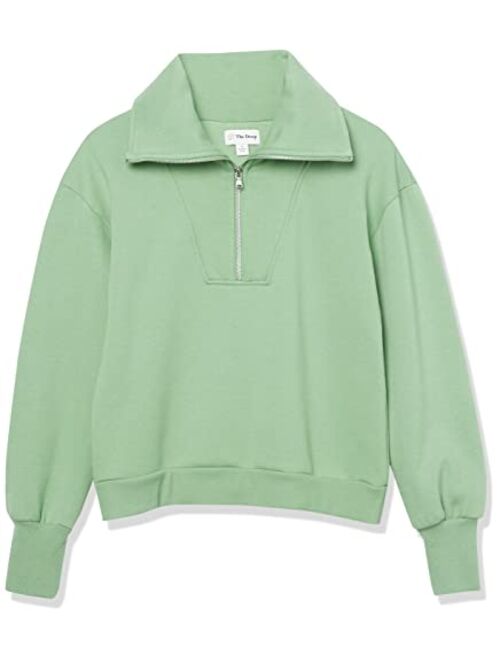 The Drop Women's Hayley Half Zip Fleece Sweatshirt