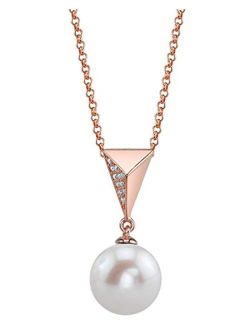 8-9mm Genuine Freshwater Cultured Pearl Becky Pendant Necklace for Women