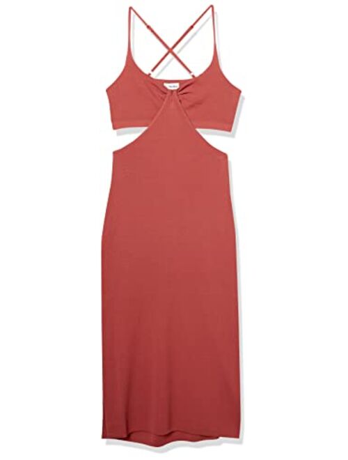 The Drop Women's Zuri Fitted Cut-out One Shoulder Maxi Sweater Dress