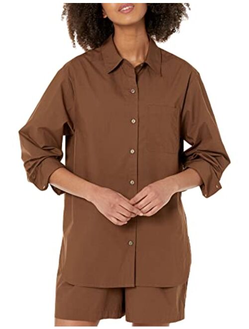 The Drop Women's Kendra Loose Fit Long Shirt