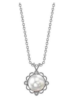 Pearl Pendant with White South Sea Cultured Pearl Lea Pearl and 14K Gold Pendant Necklace for Women - THE PEARL SOURCE