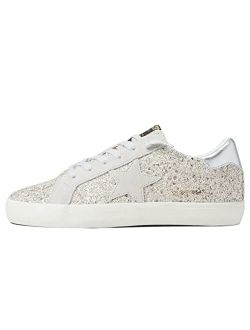 Womens Palmer Glitter Slip On Sneakers Shoes Casual - Silver