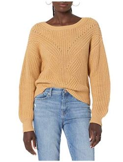 Women's Selena Cable Front Cropped Sweater