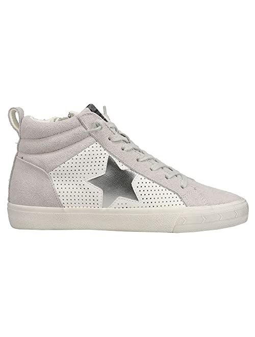 VINTAGE HAVANA Womens Lester Perforated High Sneakers Shoes Casual - Grey