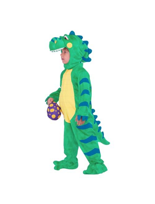 Spooktacular Creations Halloween Child Orange Dinosaur T-Rex Realistic Costume for Kids Toddler Halloween Trick or Treating-3T