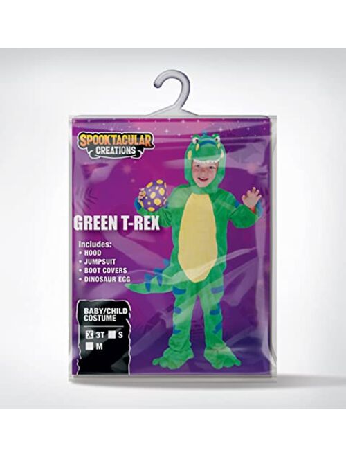 Spooktacular Creations Halloween Child Orange Dinosaur T-Rex Realistic Costume for Kids Toddler Halloween Trick or Treating-3T