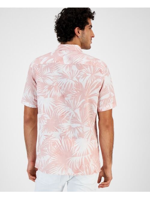 INC INTERNATIONAL CONCEPTS Men's Palm-Print Camp Shirt, Created for Macy's