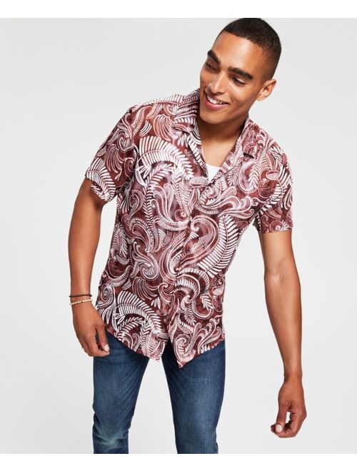 INC INTERNATIONAL CONCEPTS Men's Paisley Camp Shirt, Created for Macy's