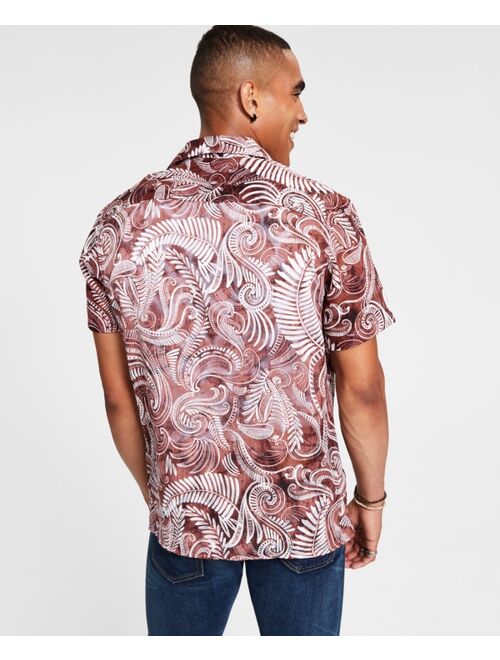 INC INTERNATIONAL CONCEPTS Men's Paisley Camp Shirt, Created for Macy's