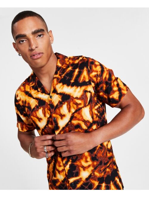 INC INTERNATIONAL CONCEPTS I.N.C. International Concepts Men's Regular-Fit Tie-Dyed Camp Shirt, Created for Macy's