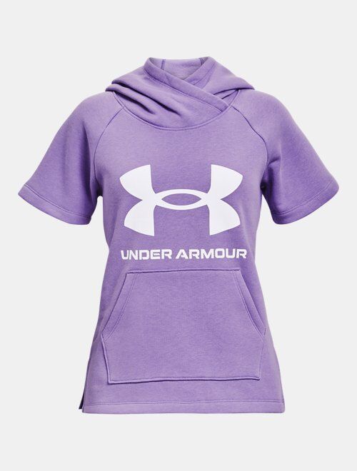 Under Armour Girls' UA Rival Fleece Short Sleeve Hoodie