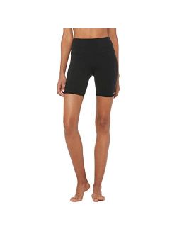 Women's High Waist Biker Shorts, Black, S