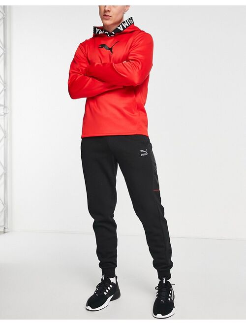 Puma Training hoodie with logo banding in red