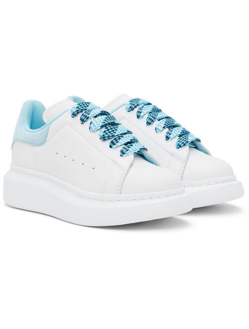ALEXANDER MCQUEEN Kids White & Blue Oversized Sneakers