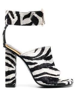 Just Cavalli 110mm zebra-print sandals