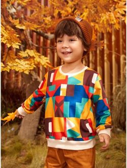 Toddler Boys Geo Print Sweatshirt