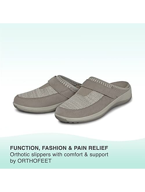 Orthofeet Innovative Orthopedic Slippers for Men - Ideal for Plantar Fasciitis, Foot & Heel Pain Relief. Arch Support Slippers, Arch Booster, Cushioning Ergonomic Sole & 