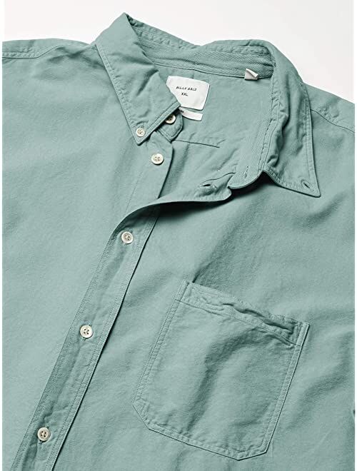 billy reid Men's Standard Fit Selvedge Pocket Button Down Shirt