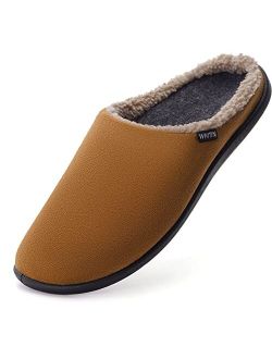 WHITIN Mens Crosuede Slippers Arch Support Indoor /Outdoor House Shoes
