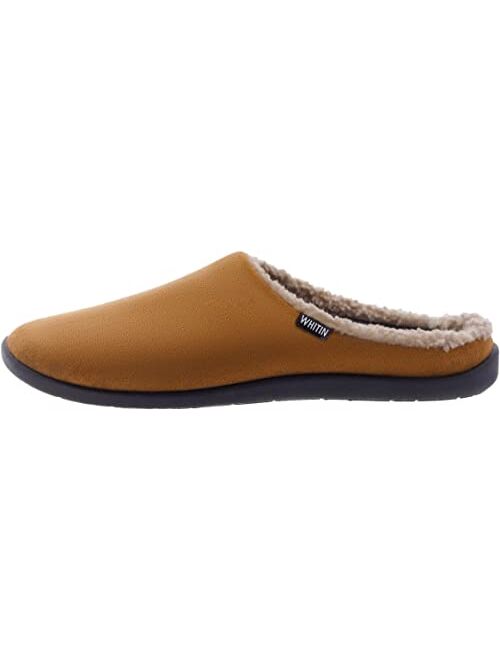 WHITIN Mens Crosuede Slippers Arch Support Indoor /Outdoor House Shoes