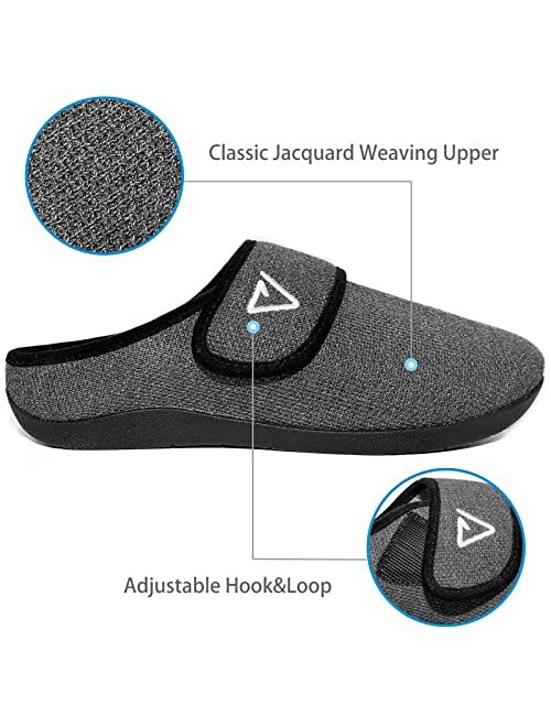 Orthotic Slippers with Arch Support, Orthopedic House Slipper with Adjustable Strap for Men Women Plantar Fasciitis Flat Foot by V.Step