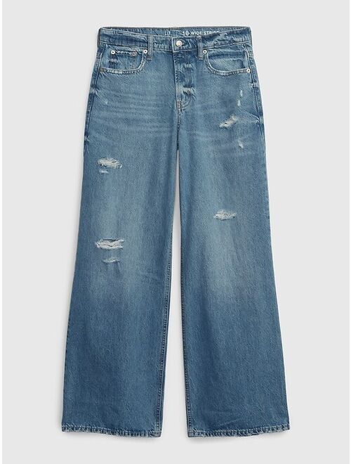 Gap Teen Wide Stride Jeans with Washwell