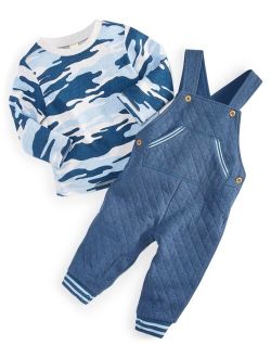 Baby Boys 2-Pc. Camo-Print Top & Overall Set, Created for Macy's