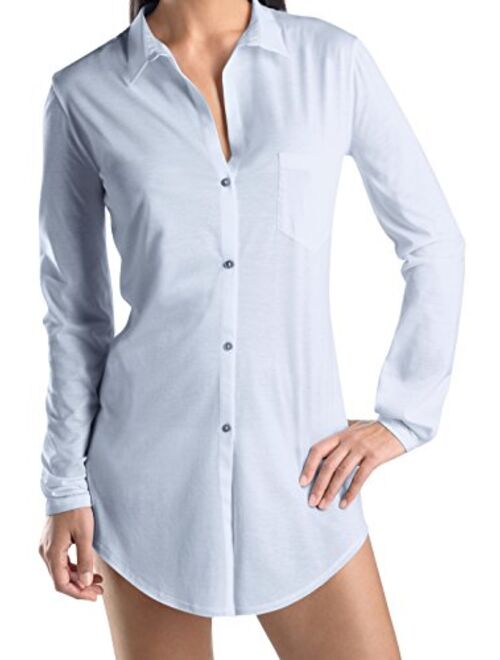 HANRO Women's Cotton Deluxe Boyfriend Sleepshirt