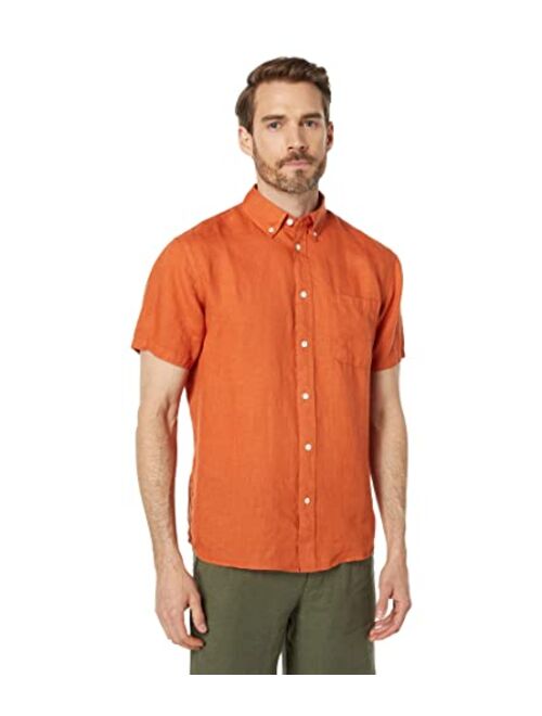 Billy Reid Short Sleeve Tuscumbia Linen Shirt
