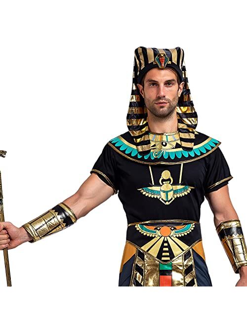 Spooktacular Creations Egyptian King Pharaoh Deluxe Halloween Costume For Men Role-Playing Cosplay