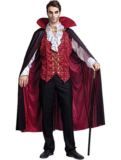 Spooktacular Creations Renaissance Medieval Scary Vampire Deluxe Halloween Costume for Men Role-Playing Sins Cosplay