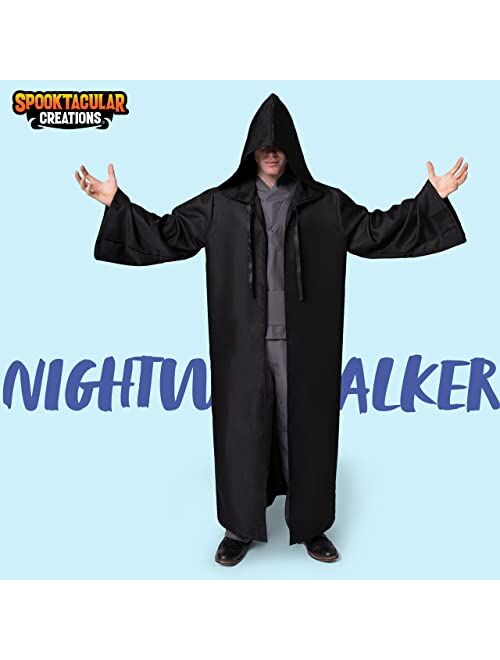 Spooktacular Creations Men Cloak Costume Hooded Robe Cape for Adult Halloween Dress Up Party, Cosplay Party-XXL
