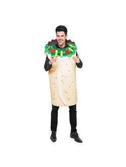 Men Burrito Costume Adult Deluxe Set for Halloween Dress Up Party