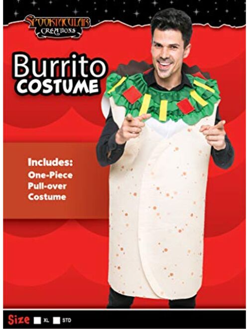 Spooktacular Creations Men Burrito Costume Adult Deluxe Set for Halloween Dress Up Party